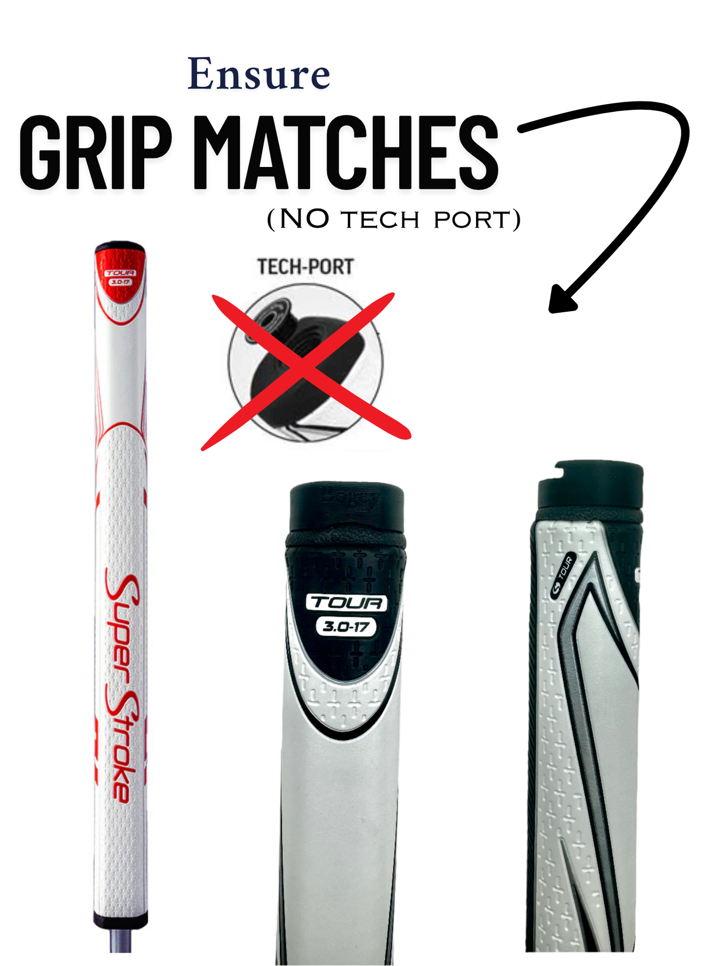 Super Stroke: Tour 3.0 / Rubber Insert- BogeyPutt